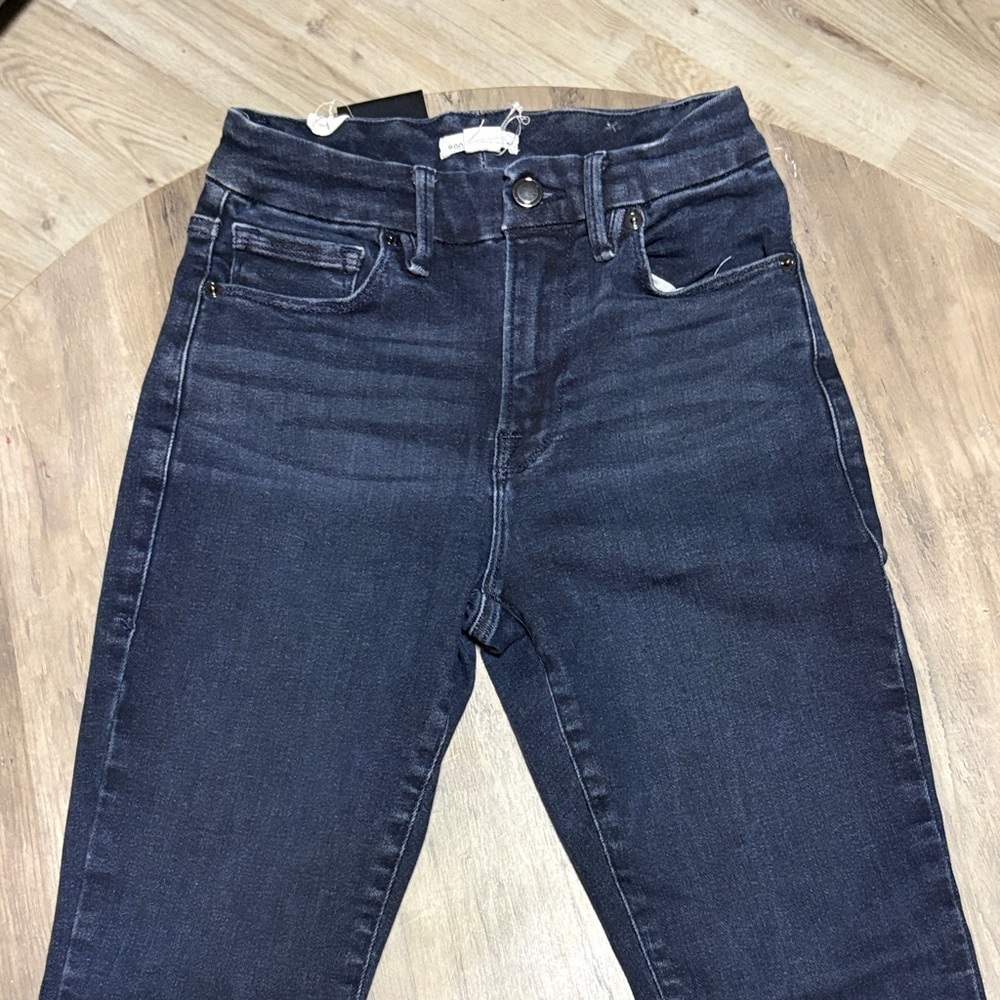Good American Dark Blue High-Waisted Jeans